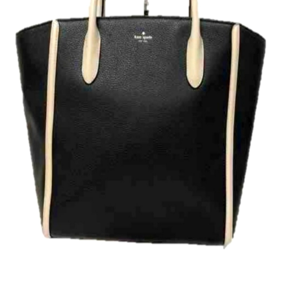 Kate Spade Gorgeous Black w/Cream handles and bottom;Exc.Only $168; Retails $398